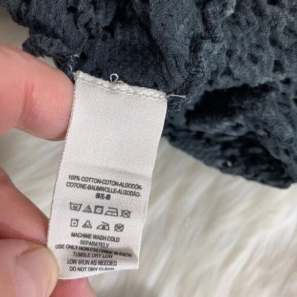 We The Free Crocheted Scoop Neck Top Sz M - Picture 5 of 6